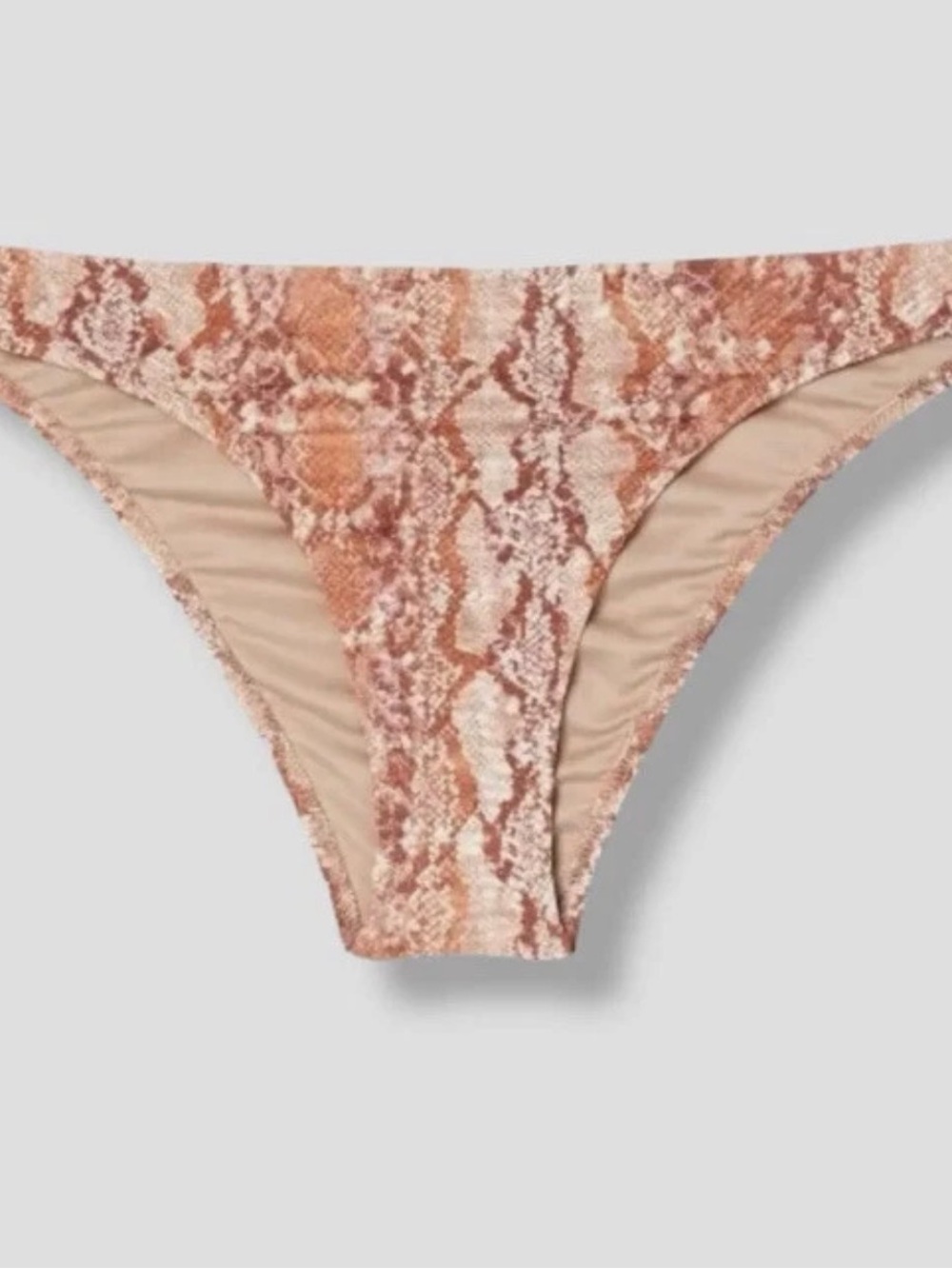 Shade & Shore High Leg Extra Cheeky Snake Print Bottom Women XL